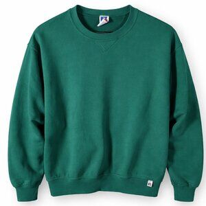 Russell Athletic Vintage Crewneck Sweatshirt Green Made USA Size L